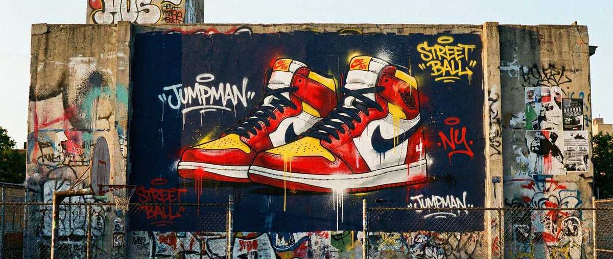 熊猫体育直播 | AJ4最新联名款球鞋涂鸦海报