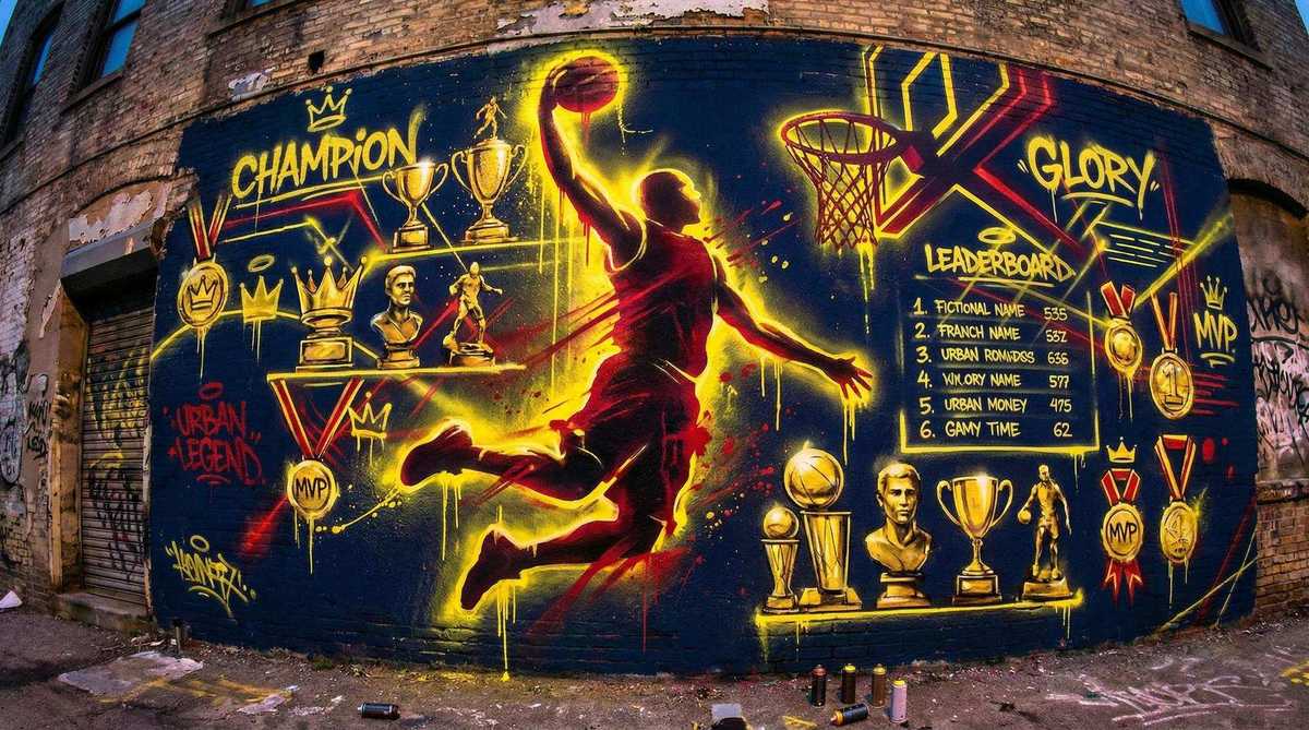 熊猫体育直播 | BASKET-ZONE荣誉墙合作伙伴涂鸦Logo墙