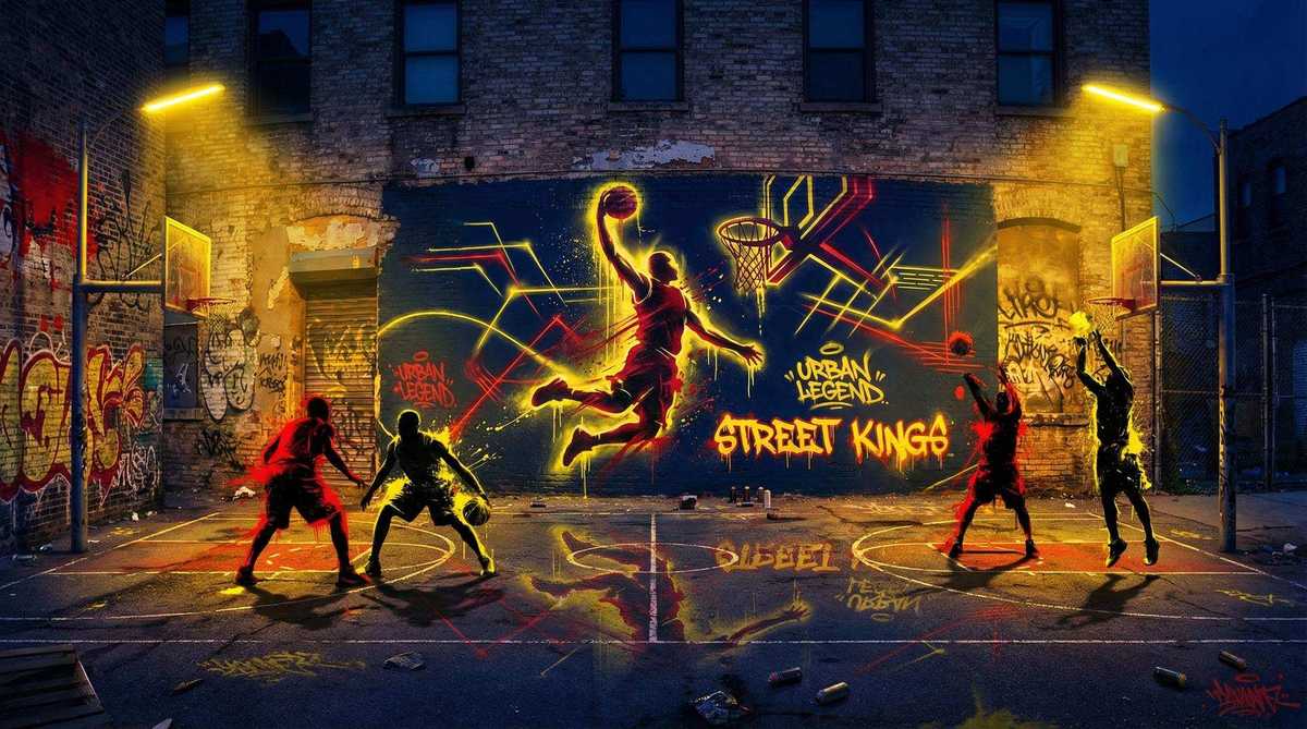 熊猫体育直播 | 街区制霸赛虚拟对战场地涂鸦背景